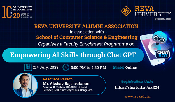Empowering AI Skills through Chat GPT- Faculty Enrichment Programme